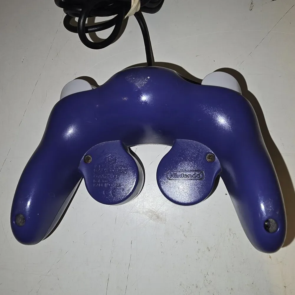 Official Nintendo GameCube Controller Purple OEM DOL-003 Authentic Tested Works